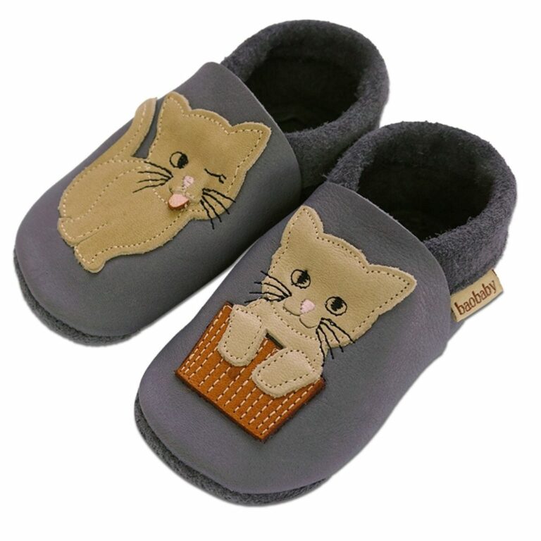 Mehki otroški čevlji Baobaby, Cat's Kiss sivi