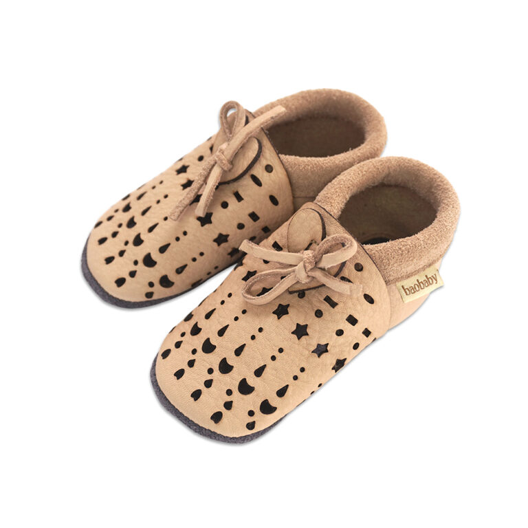 Mehki otroški čevlji Baobaby, Dots puder