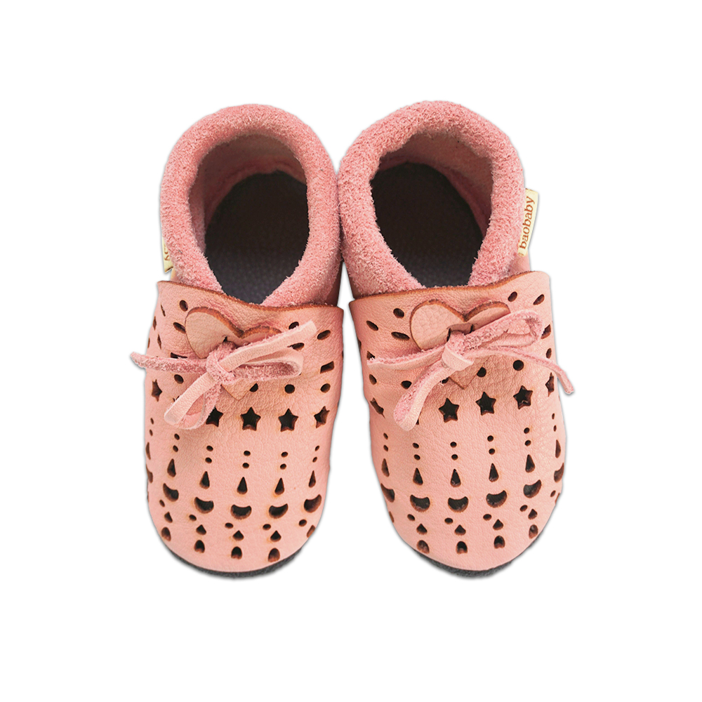 Mehki otroški čevlji Baobaby, Dots roza