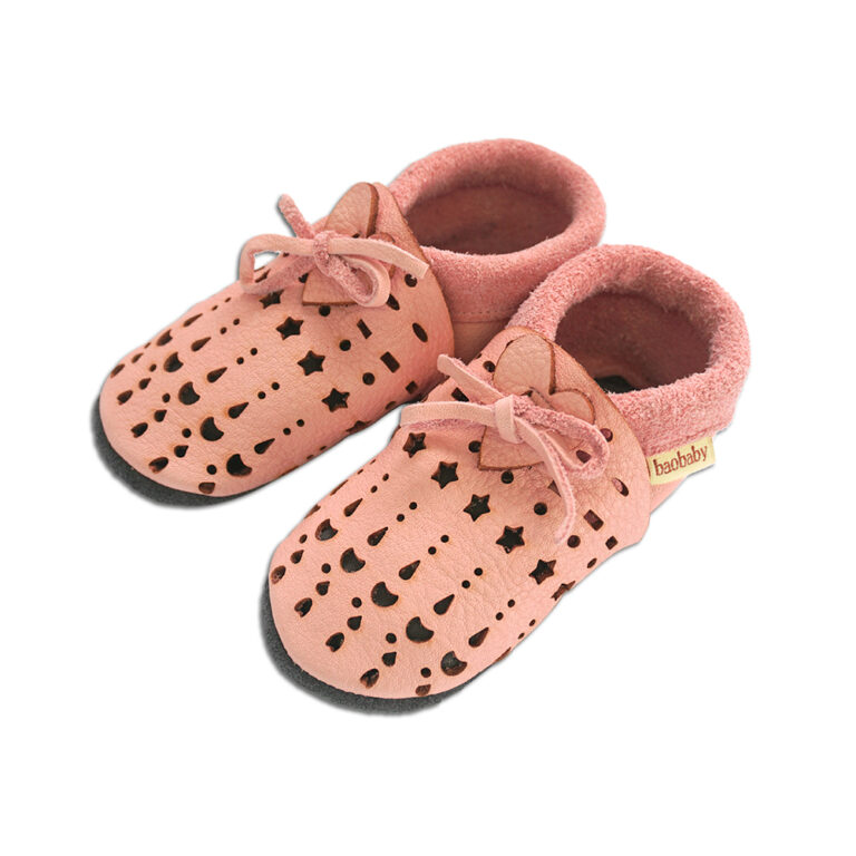 Baobaby soft children's shoes, Dots pink