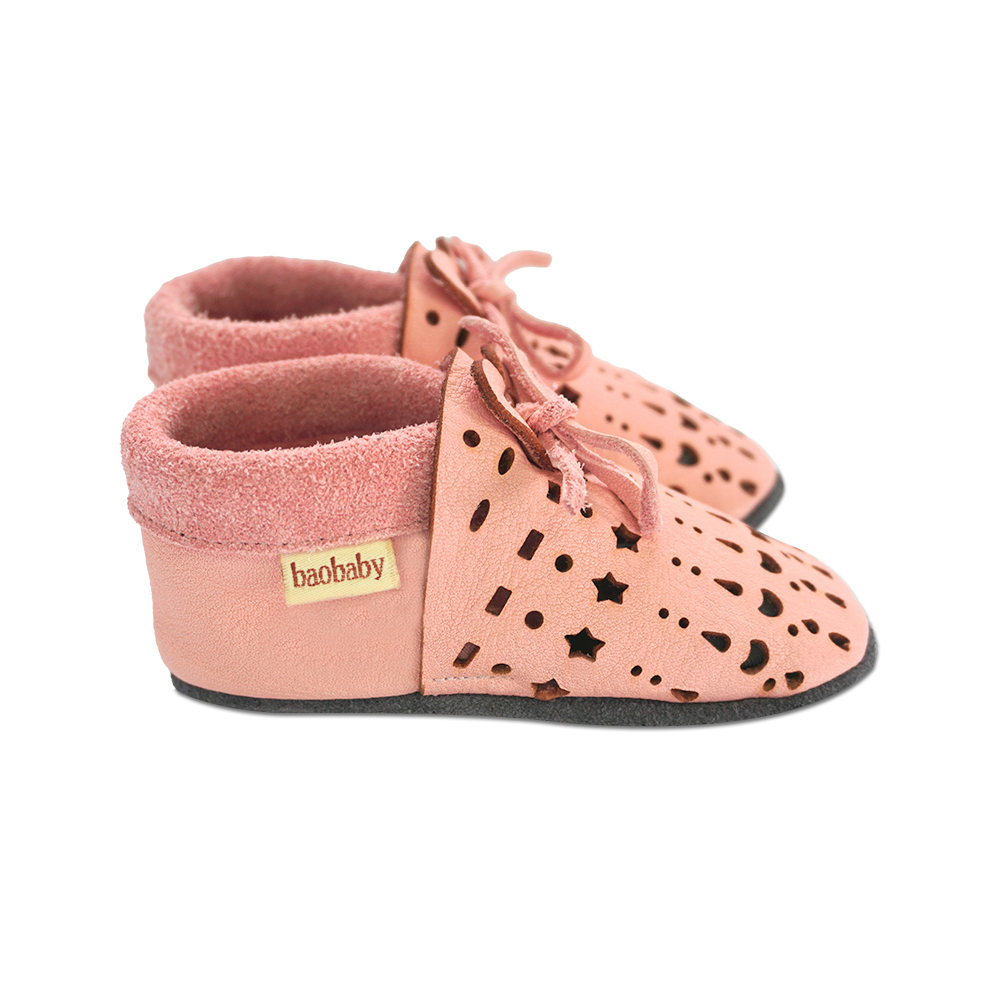 Mehki otroški čevlji Baobaby, Dots roza - Slika 3