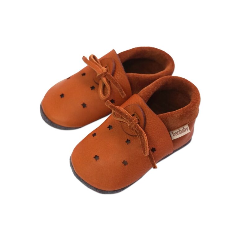 Baobaby soft children's shoes, Stars hazelnut