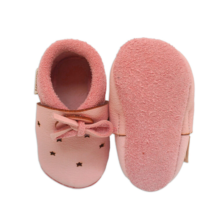 Baobaby soft children's shoes, Stars pink