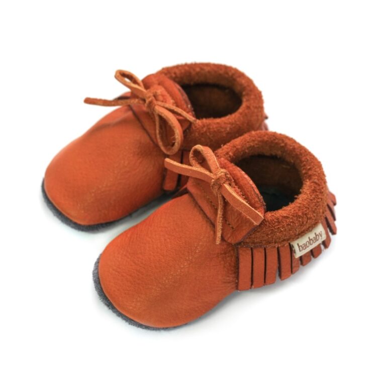 Baobaby soft children's shoes, Moccasins hazelnut
