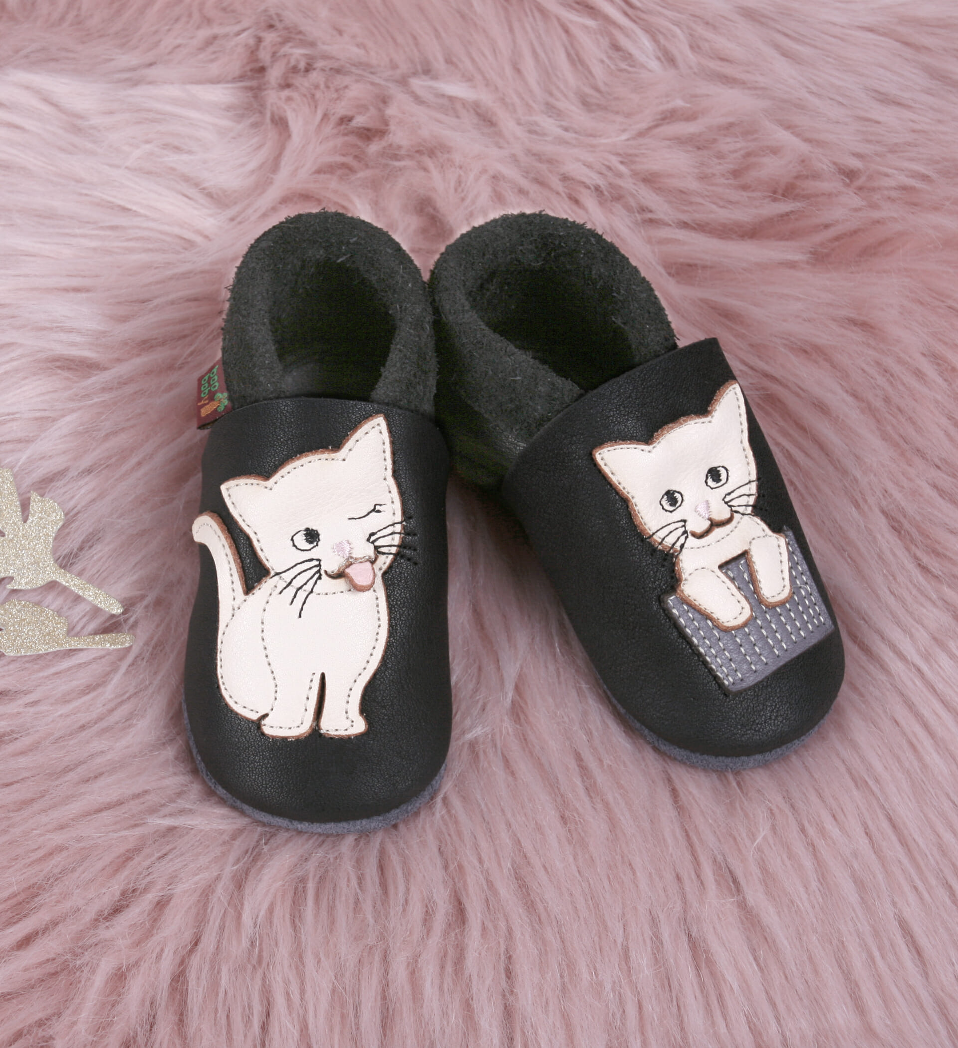 Mehki otroški čevlji Baobaby, Cat's Kiss črni - Slika 5