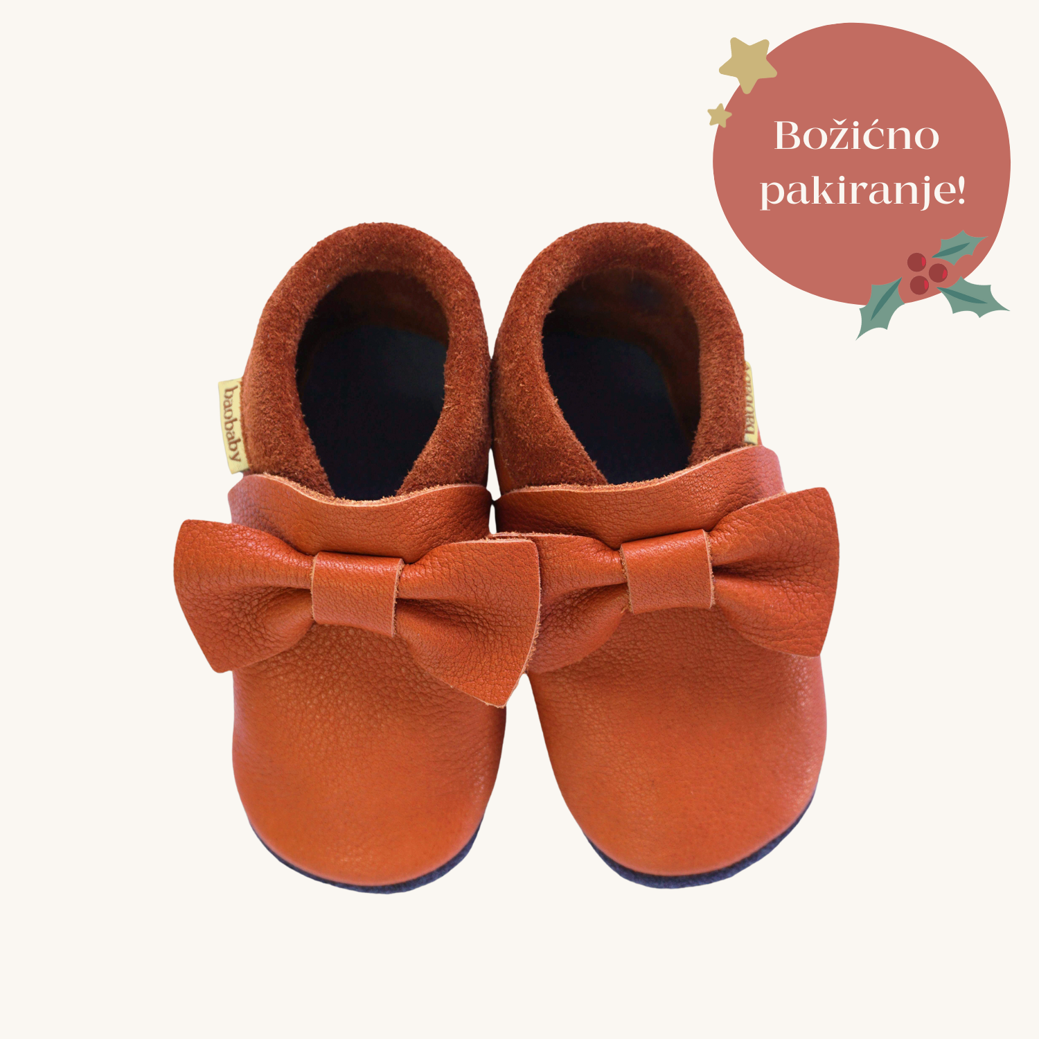 Baobaby soft baby shoes, Piruetice hazelnut