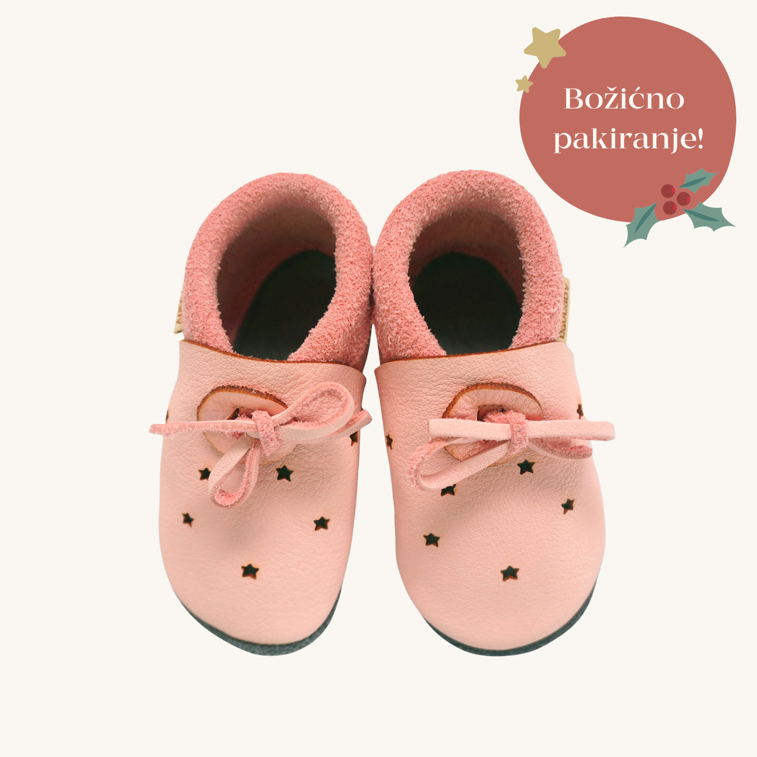 Baobaby soft children's shoes, Stars pink