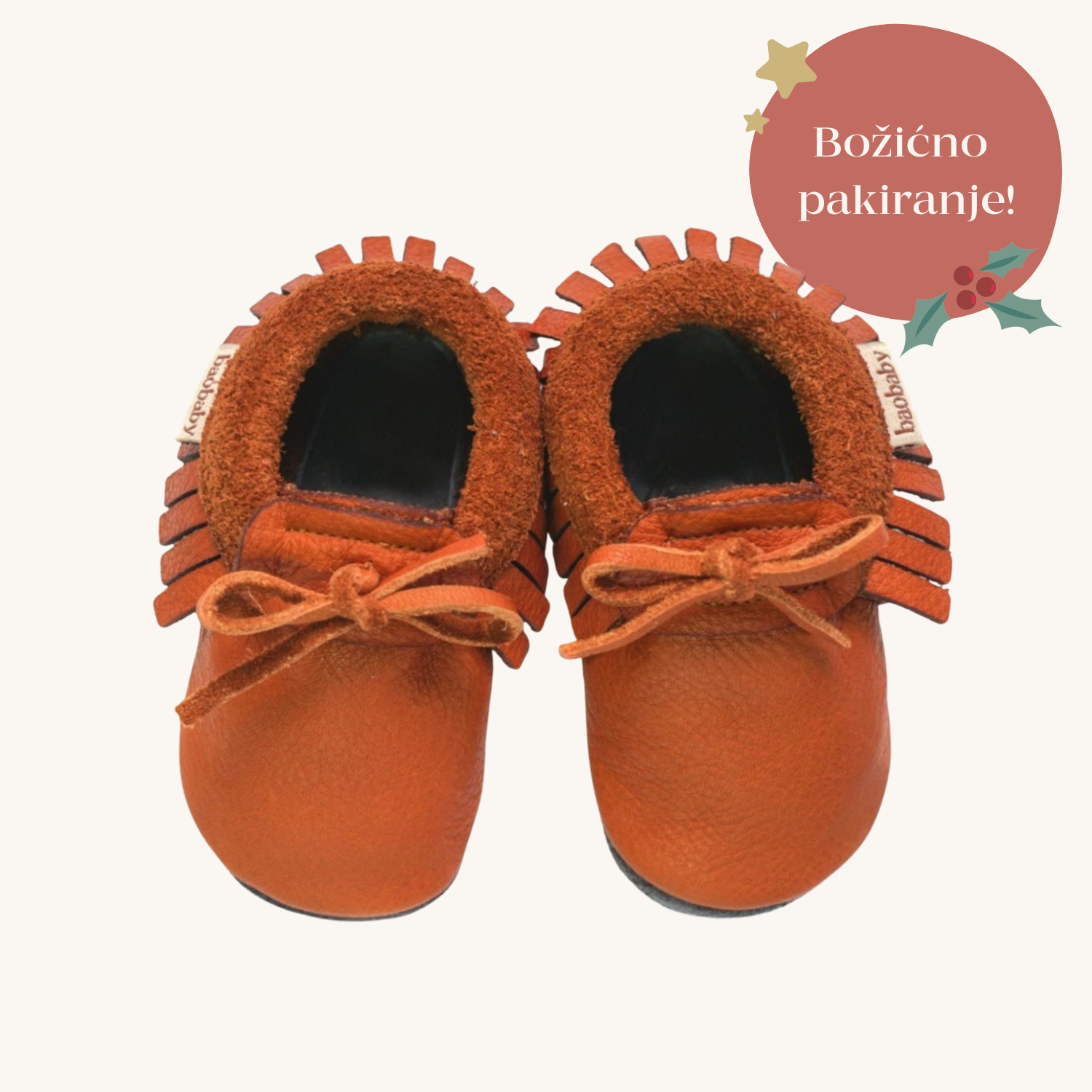 Baobaby mekane dječje cipelice, Mokasine hazelnut