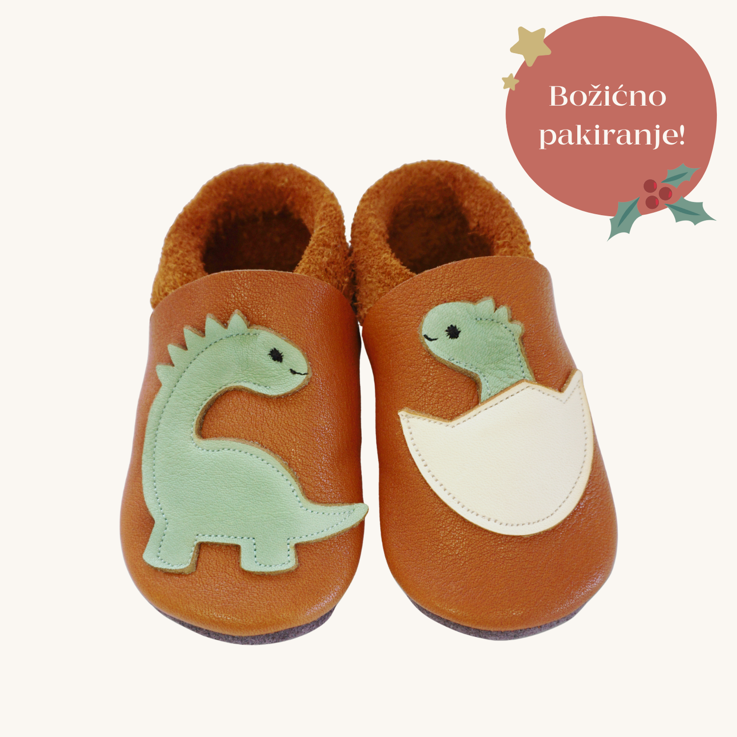 Baobaby soft baby shoes, Dino Surprise