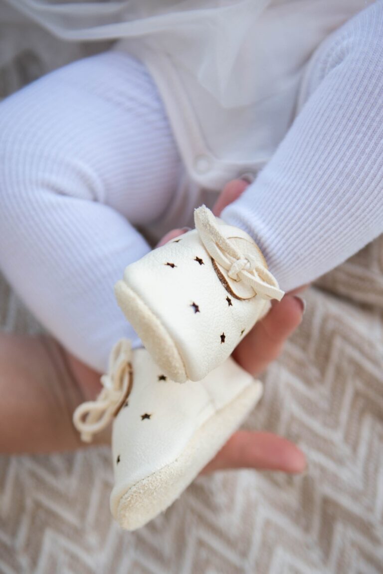 Baobaby soft children's shoes, Stars white