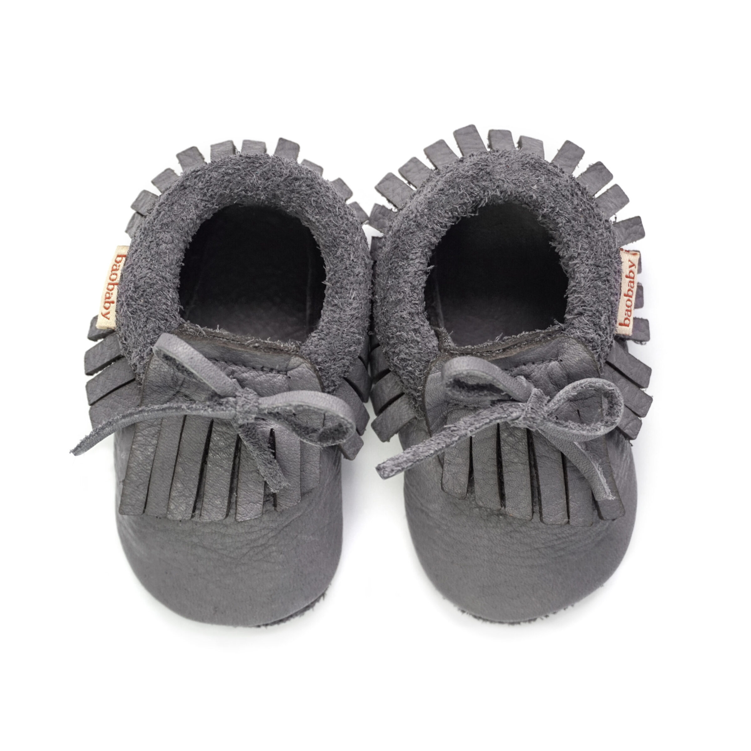 Baobaby soft children's shoes, Moccasins grey